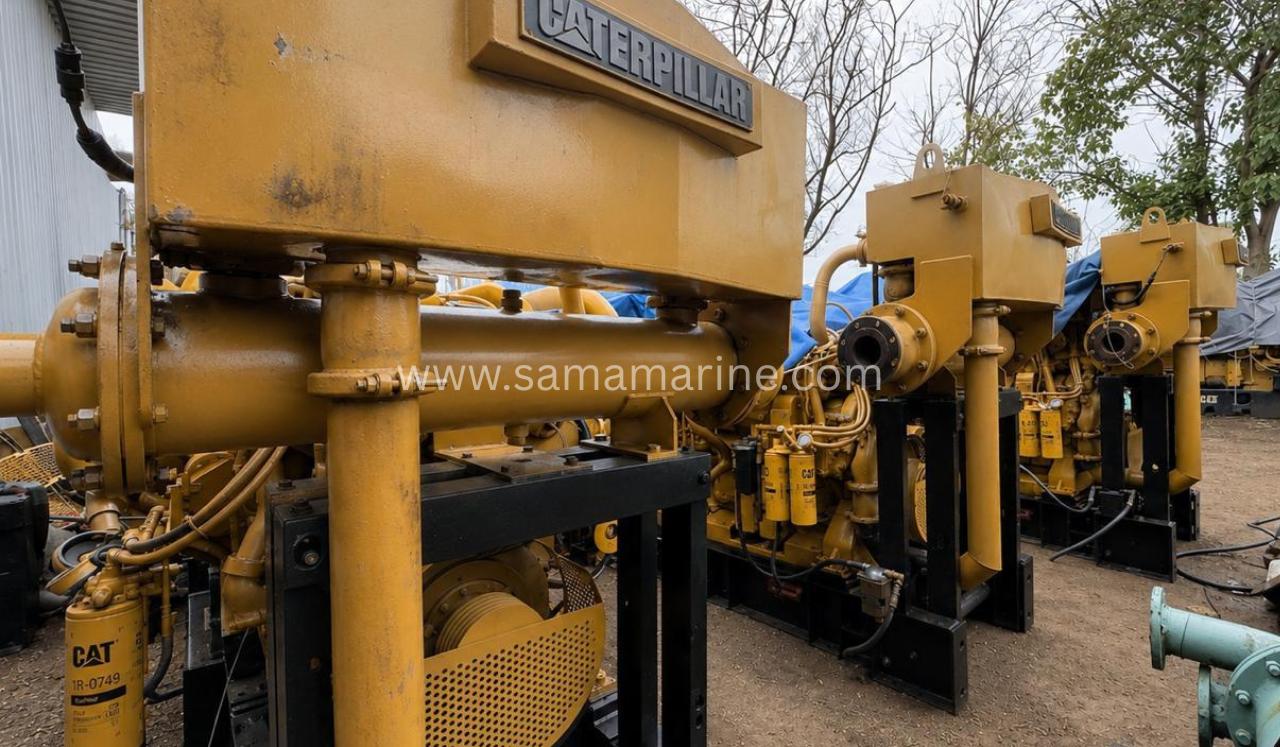 Five Low hours CAT 3412E Industrial Gensets for sale