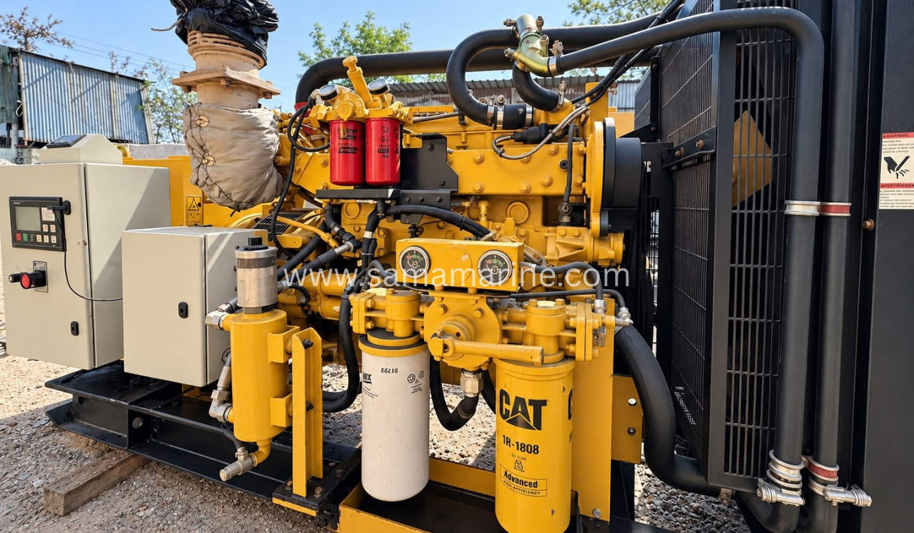 Low hours Caterpillar C9 Marine Genset for sale