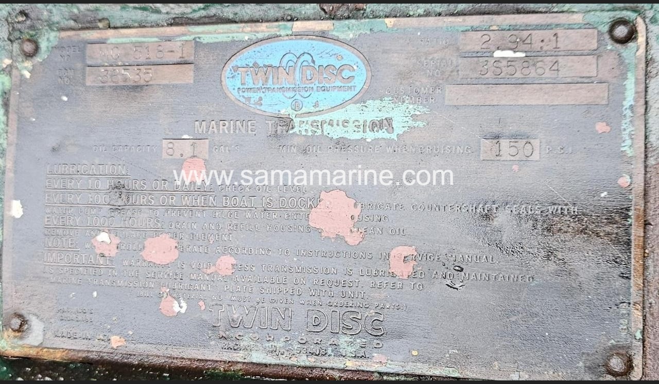 Used TWIN DISC MG 518-1 Marine Transmissions - MG 518 - MG 520 1 - MG 514 - MG 540 - Gearbox