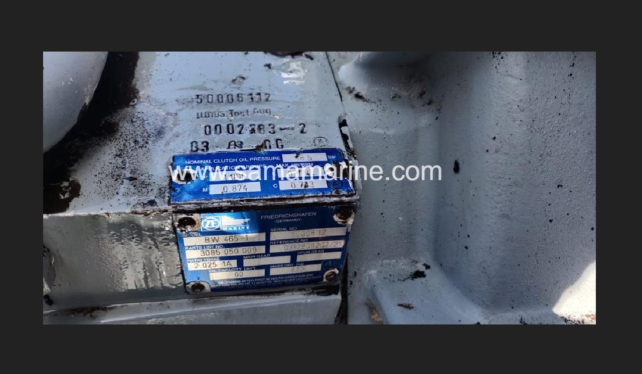 Used ZF BW 465 -1 Marine Transmissions - ZF 2000 - ZF 2050 - Ex MTU 12V4000 - Gearbox - ZF BW 250